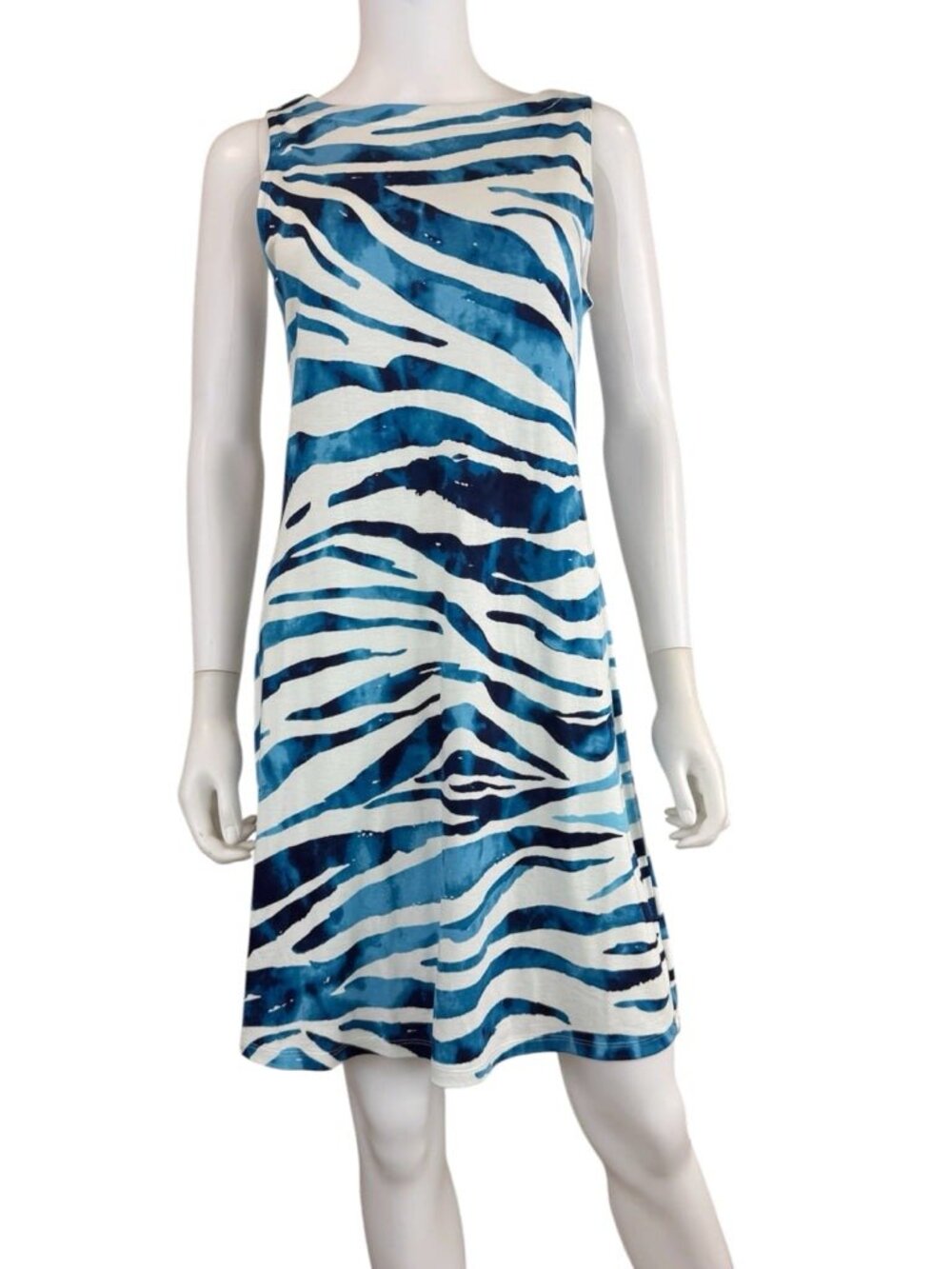 Tommy Bahama NWT Blue Darcy Zebra Print Dress Size S